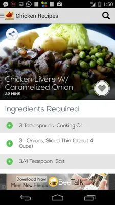 Recetas de pollo android App screenshot 1